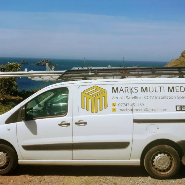 Marks Multi Media Van in Cornwall Scenic Landscape